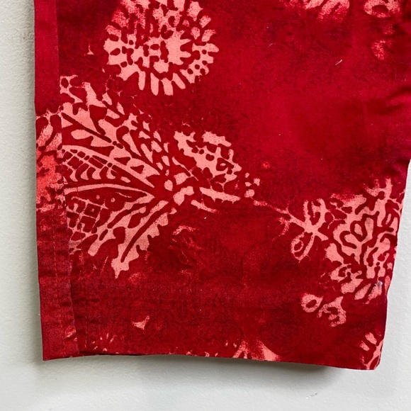 UNIFORM JOHN PAUL RICHARD BALI PAISLEY PATTERNED COTTON STRETCH CAPRI PANTS 10 - Picture 10 of 11